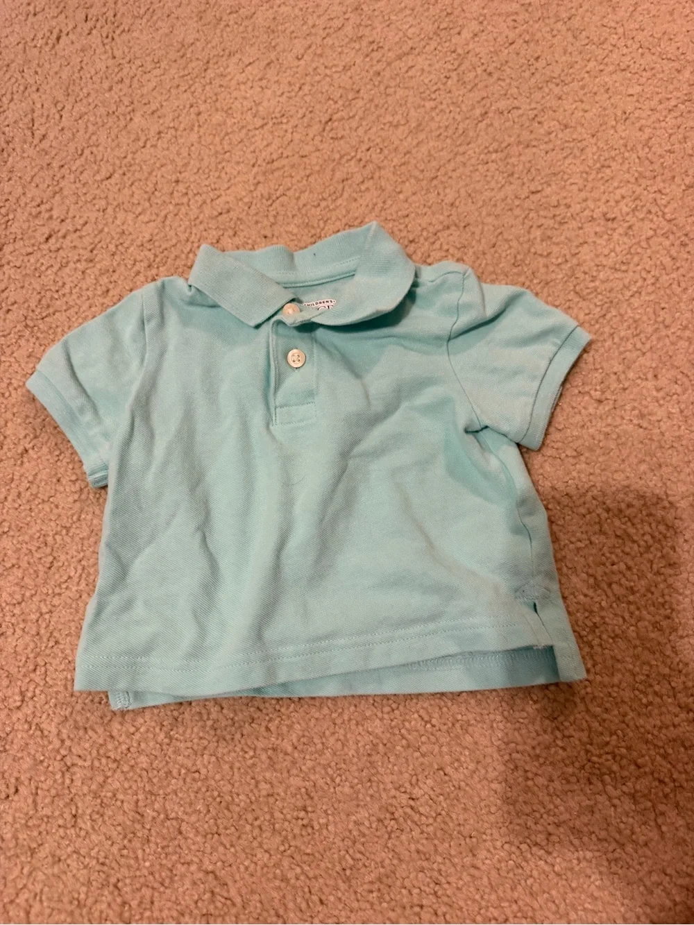 9-12 Months The Children’s Place Collared Short Sleeve Polo Shirt Solid Teal